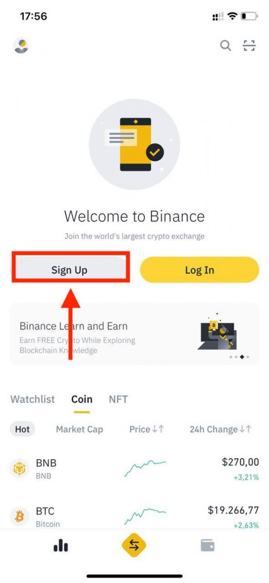 如何在 Binance 中注册和验证帐户